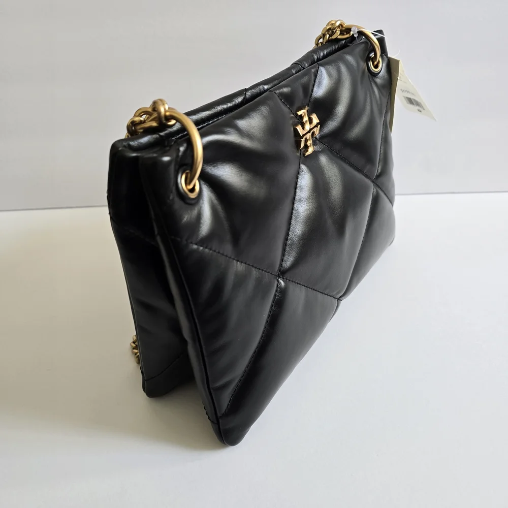 Tory Burch Small Kira Diamond Leather Crossbody Bag Black - Picture 3 of 10